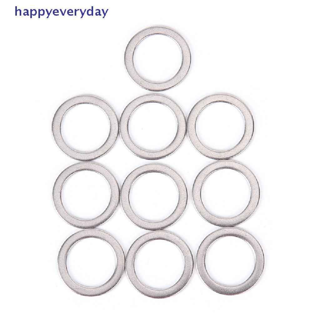 [happy] 10pcs Pedal Sepeda Spacer Engkol Bersepeda Sepeda Stainless Steel Ring Washers [ID]