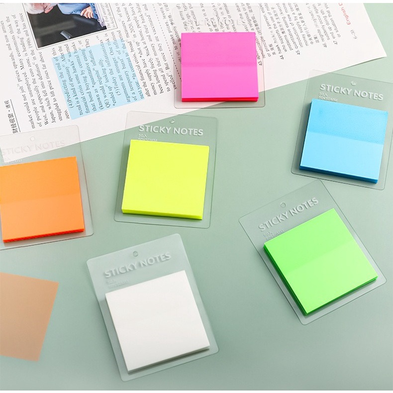 

SERBAUNIKLO TKK 50161 Sticky Notes Transparan - Sticky Note Transparan Tahan Air Untuk Kantor - Sekolah - Plastik Dapat Ditulis Permukaan Halus - Sticky Notes Transparan 50 Lembar Anti Air Tahan Air Transparent Sticky Notes Untuk Sekolah Kantor Memo Tem