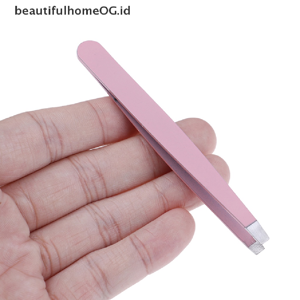 // Lebaran// Profesional Bermanfaat Kecantikan Alis Rambut Miring stainless steel tweezer  **