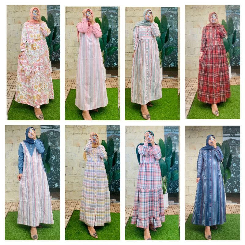 Dress Dimara Dress bahan katun triset
