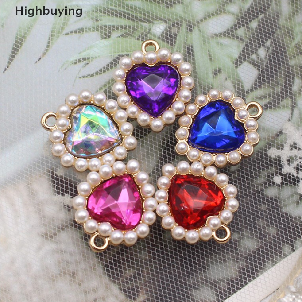 Hbid Perak Mix Logam Liontin Mutiara Berbentuk Hati21 * 18MM DIY Untuk Pakaian Pernikahan Indah Dekorasi Aksesoris Glory