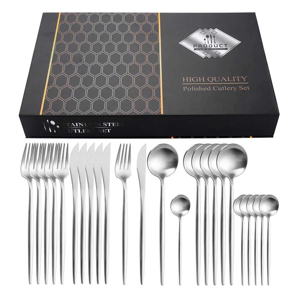 Tander Cutlery Set Perlengkapan Makan Sendok Garpu Pisau 24PCS - TD-4128