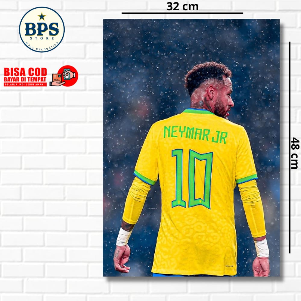 POSTER NEYMAR JR - POSTER BRASIL - FOTO NEYMAR JR - POSTER SEPAKBOLA - HIASAN DINDING - HIASAN KAMAR