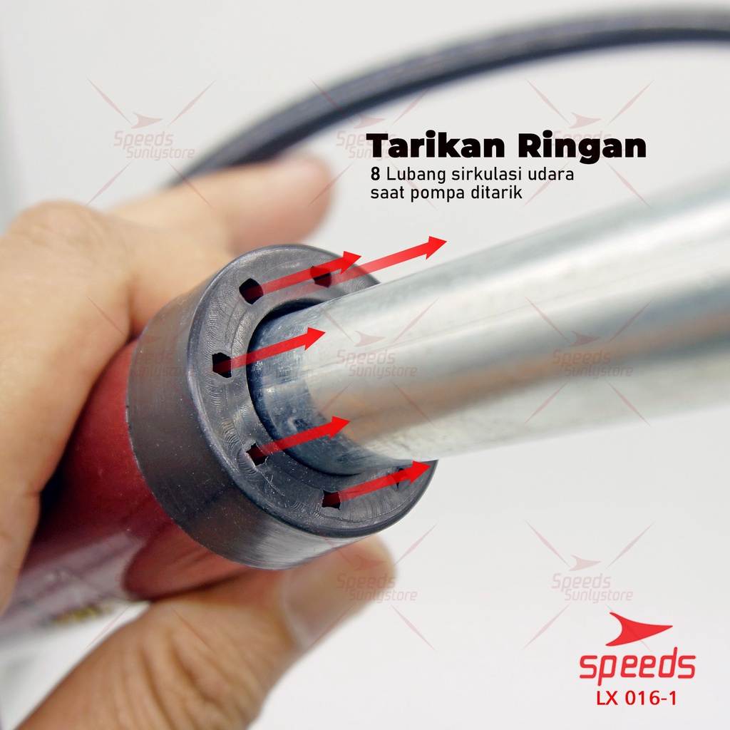 SPEEDS Pompa Angin Jarum Manual Bola Basket Sepak Futsal Volly Pump Ball LX 016-1