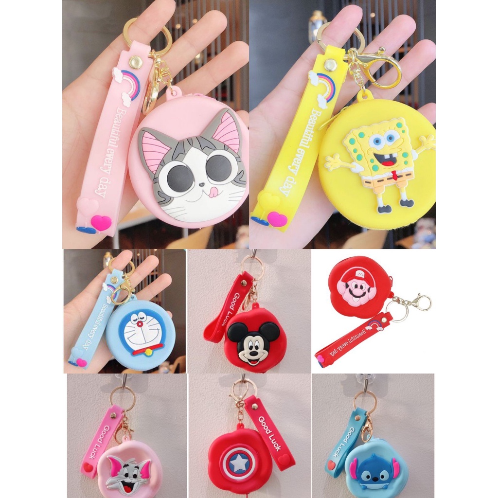 ☀ACCBAYI☀ACC0097 Dompet Koin Karakter Dengan Gantungan Tali