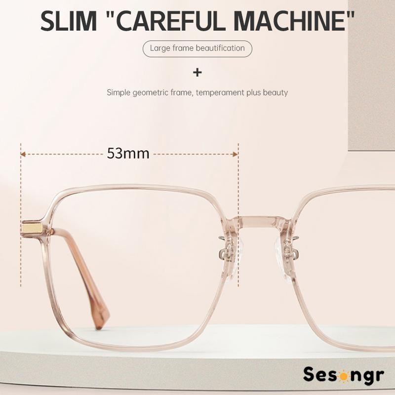 COD Kacamata Anti Radiasi Wanita Pria Frame Transparan Kaca mata Lensa Square Kacamata Pelindung