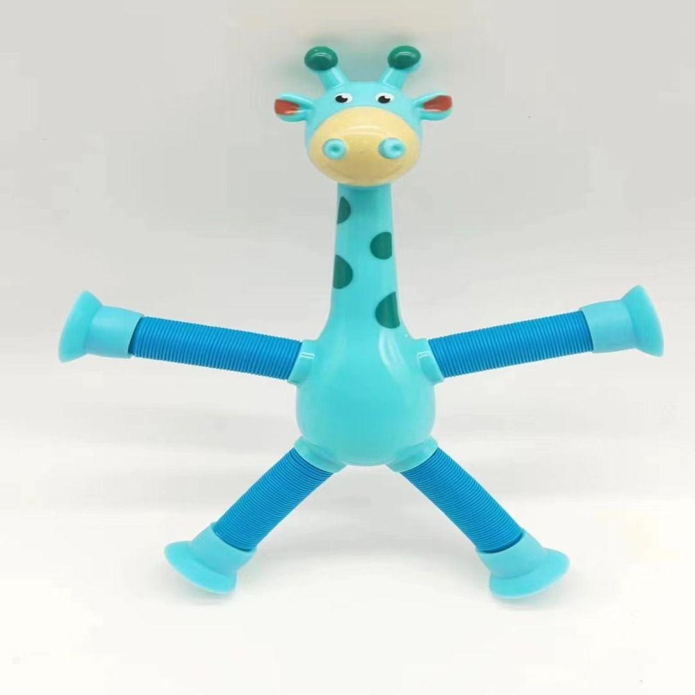 Lanfy Giraffe Pop Tabung Mainan Edukasi Novel Stretch Tube Jerapah Interaktif Spring Violin Fidget Toys Sensory Toys