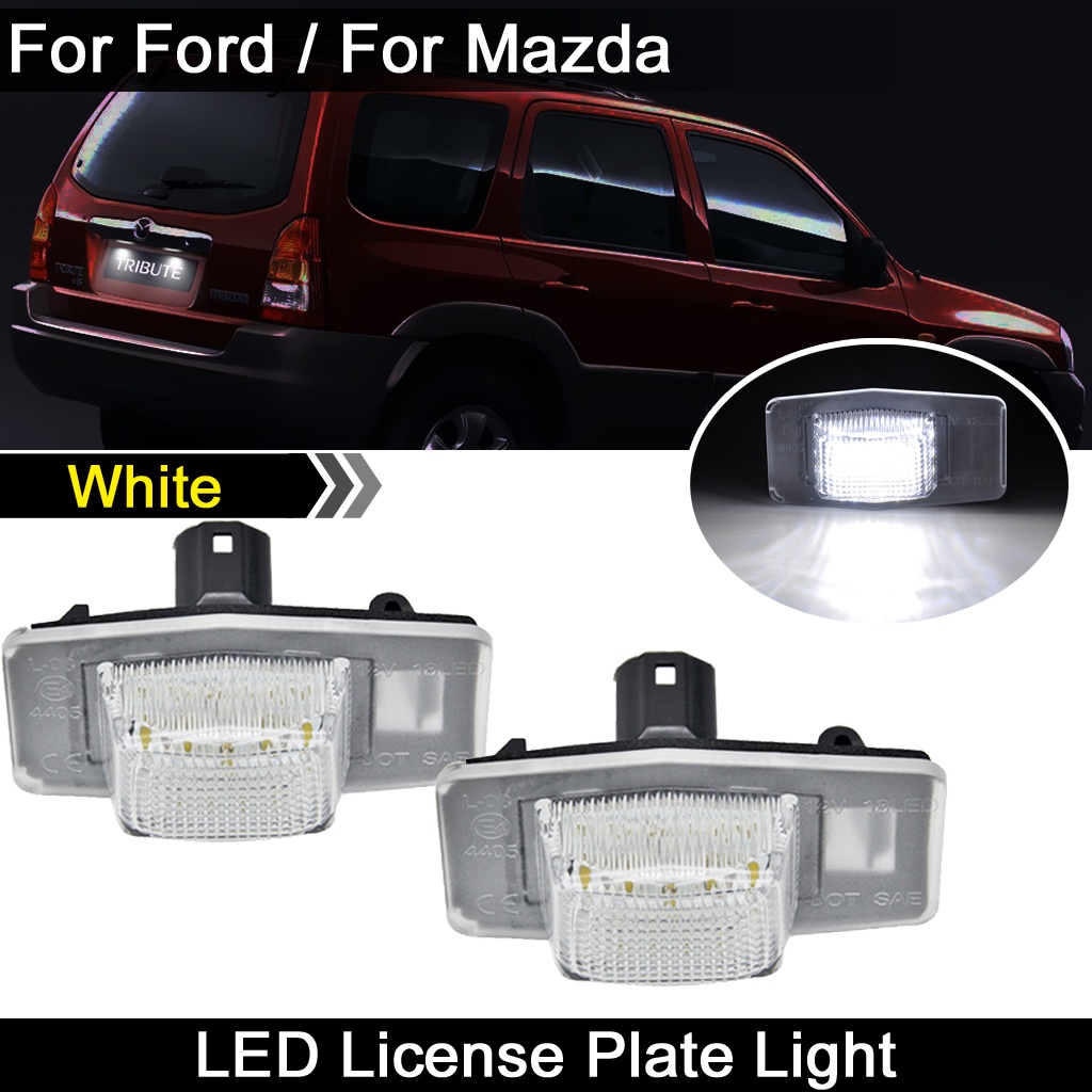 2pcs Lampu Plat Nomor Plat LED Putih Lampu Untuk Ford Escape Mercury Mariner Untuk Mazda Protege MPV Tribute Miata MX-5