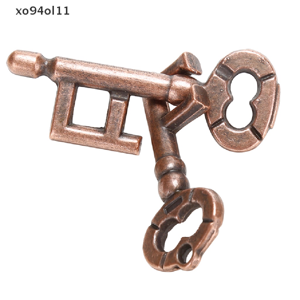 Xo 1pcs Alloy Kunci Ring Puzzle Brain Tester Tes IQ Anak Dewasa Mainan Cerdas OL