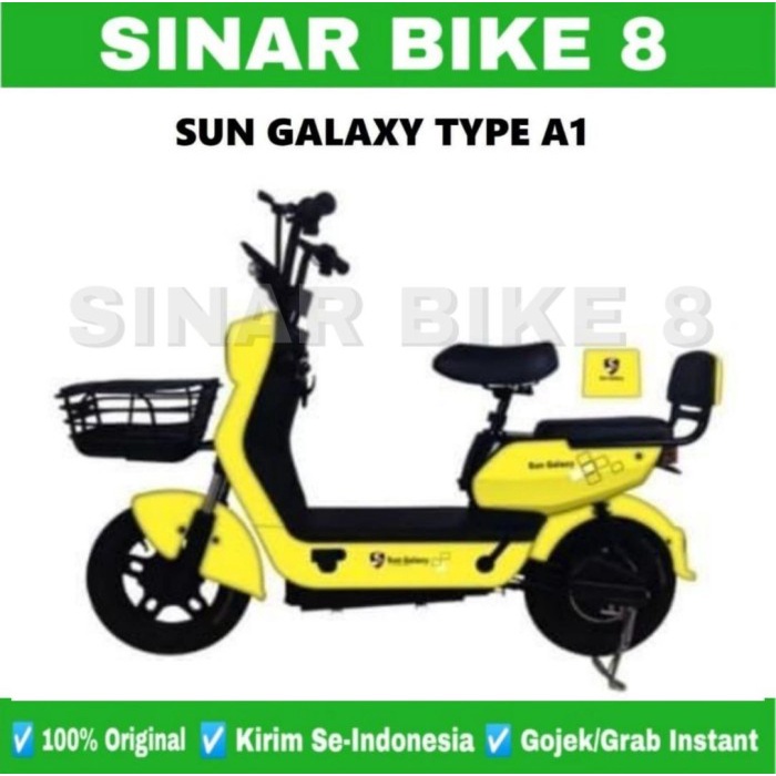 Sepeda Listrik Sun Galaxy A1 Electric E Bike 350 Watt - Desain Futuristik