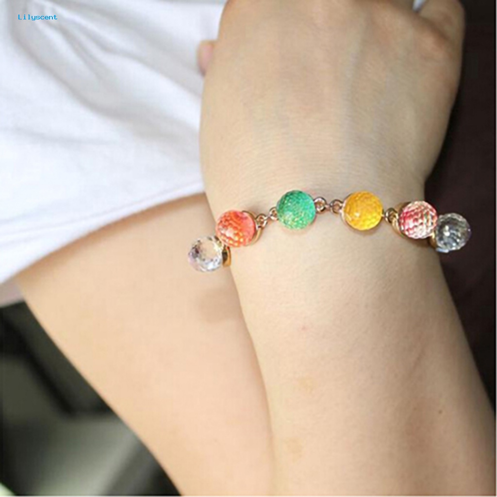 Lilyscent Fashion Cuff Bracelet Untuk Pernikahan Manik-Manik Warna-Warni Cuff Bangle Bracelet Candy Color