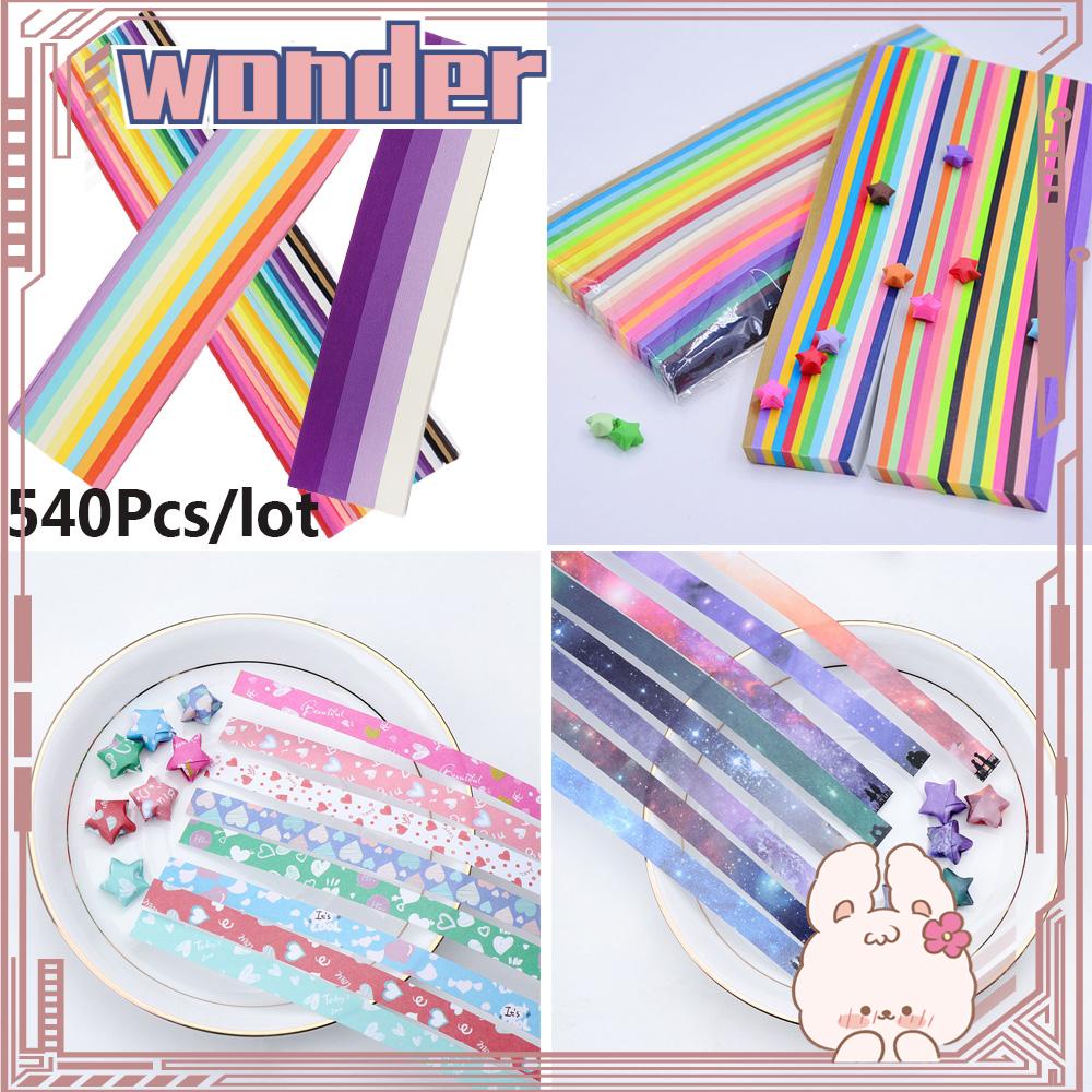 Wonder 540pcs/lot Kertas Strip Hadiah Anak Best Wishes Permen Warna Dekorasi Rumah Mix-Warna Origami