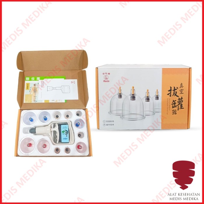 Kop Angin Hwato Isi 12 Alat Bekam PVC Cup Alat Bantu Bekam Modern Vacuum Cupping Kit Terapi Badan isi12