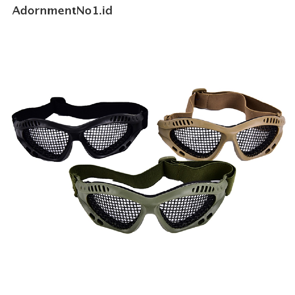 [AdornmentNo1] Outdoor Paintball Goggle Hung Metal Mesh Kacamata Pelindung Mata [ID]