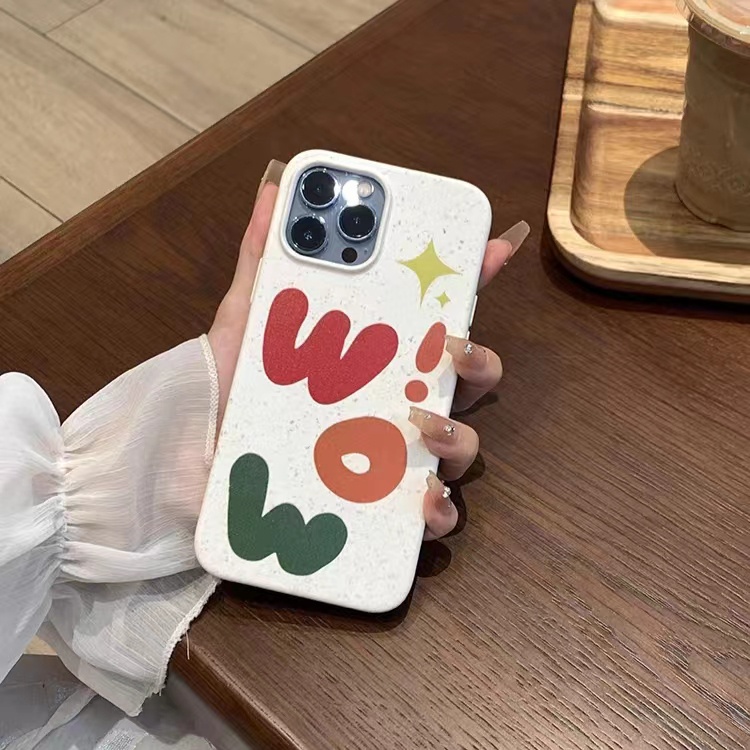 IPHONE Casing Ponsel Iphone11 ins Bahan Ramah Lingkungan Perlindungan Kamera Cocok Untuk Iphone14 13 12 14Plus Pro MAX 7 8Plus X XR XS MAX SE 12mini 13mini Model Empat Sudut Shockproof