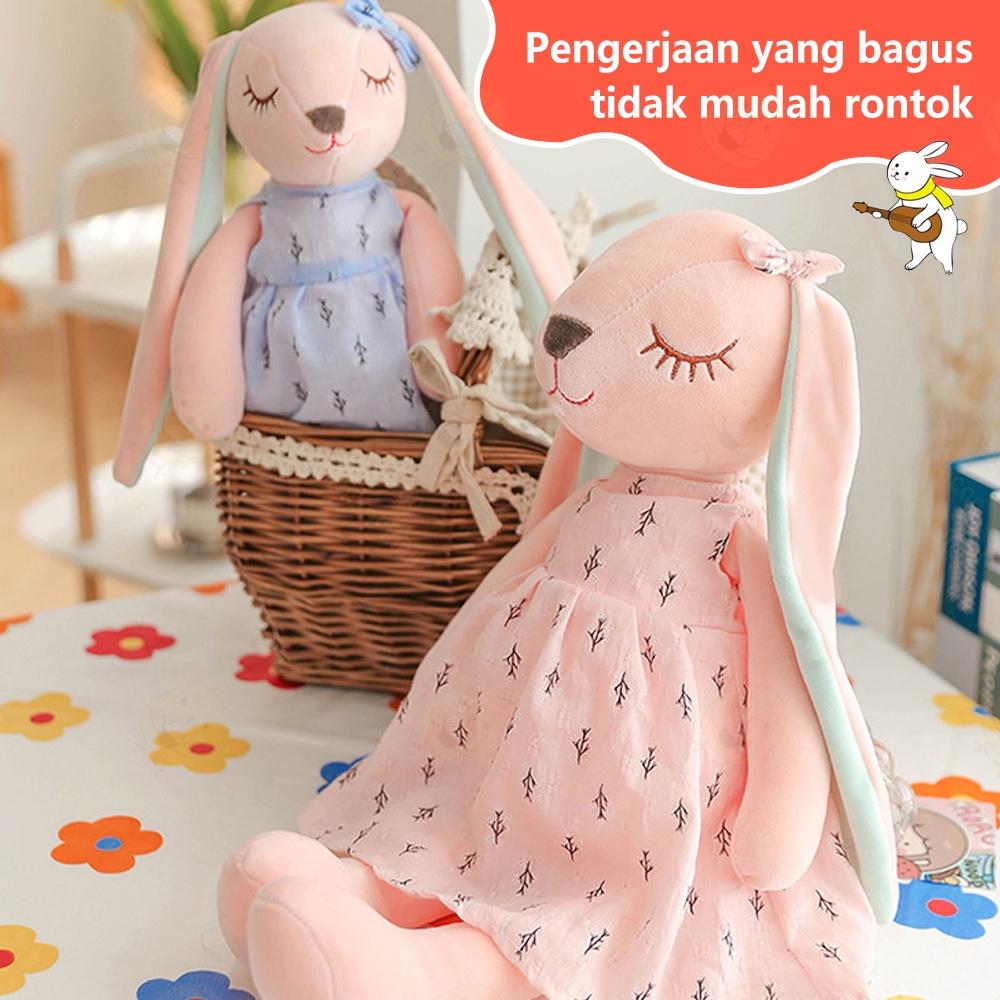 Lacoo Boneka kelinci telinga panjang 35CM Mainan boneka rabbit bunny bahan plush Rabbit doll