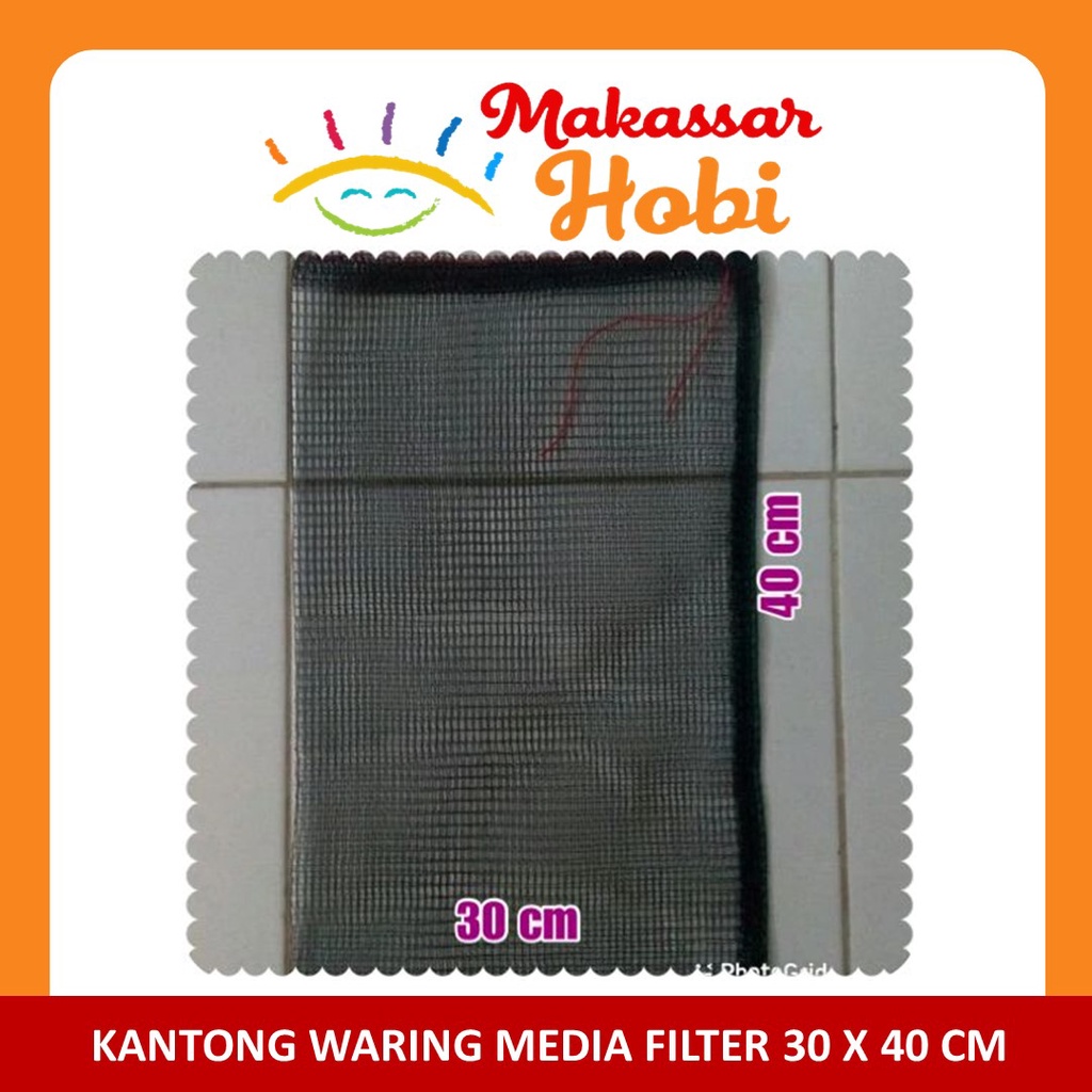 Kantong Media Filter 30 x 40 cm Waring Jaring Aquarium Kolam Ikan Hias