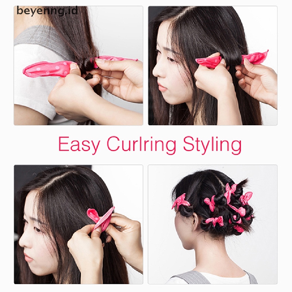 Beyen 10PC Spons Lembut Hair Roller Busa Fleksibel &amp; Sponge Pengeriting Rambut Rol ID