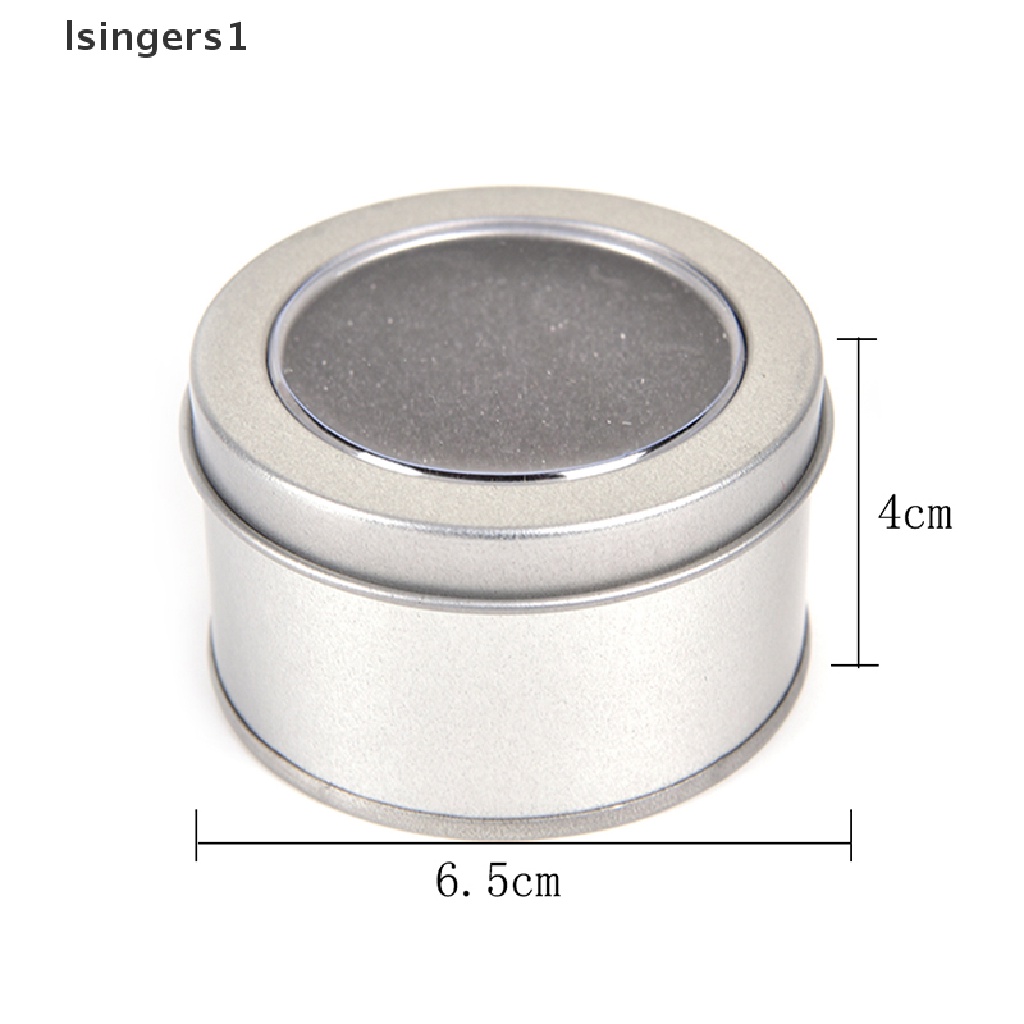 [lsingers1] Perak Bulat Logam Perhiasan Kotak Jam Tangan Etalase Watch Box Holder 6.5 * 4cm Butik