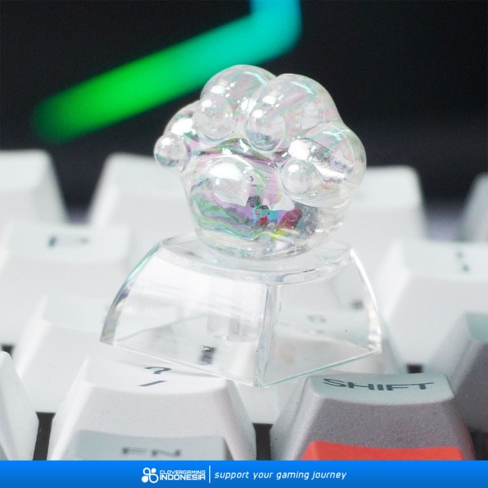 Keycaps Paw Transparan 3D Artisan Keycaps for Mechanical Keyboard