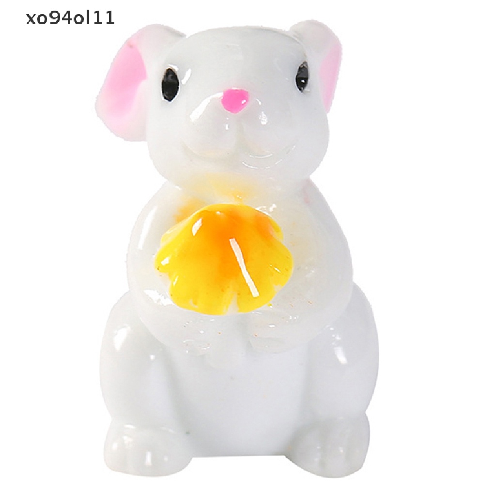 Xo 1Pc Patung Kelinci Model Hewan Pemandangan Mikro Dekorasi Rumah Miniatur OL