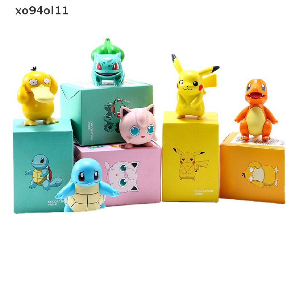 Xo Pikachu Bulbasaur Charmander Squirrel PVC Anime Action Figure Model Boneka Mainan OL