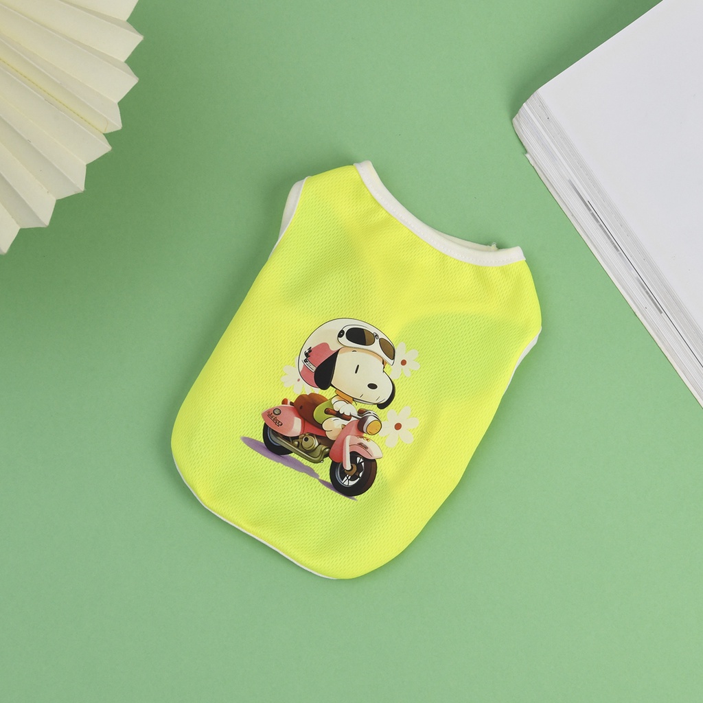 Pakaian Kucing Dan Anjing Musim Panas Dingin Rompi Tanpa Lengan Pet Bernapas Pakaian Dingin Permen Berwarna Anjing Teddy clothing