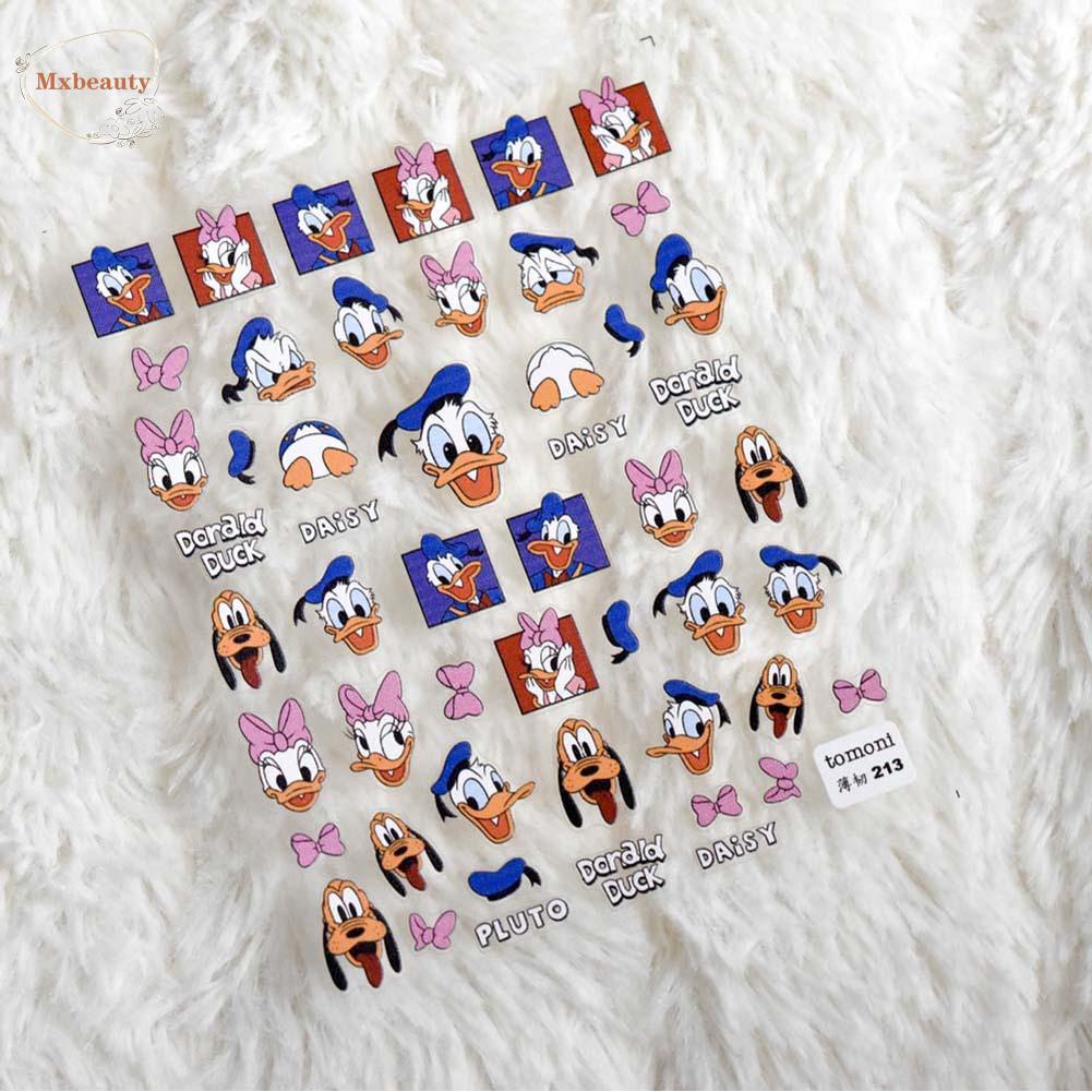 Mxbeauty 1pc Stiker Kuku Motif Kartun Beruang 3d Ultra Tipis Untuk Dekorasi Nail Art / Manicure Diy