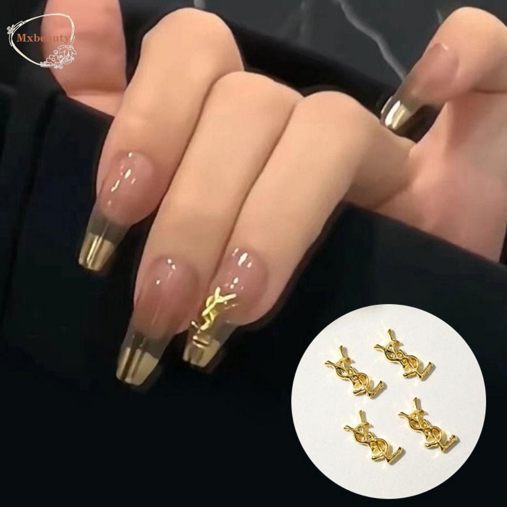 Mxbeauty Pesona Kuku DIY Gaya Perancis Mewah Hiasan Kuku Alloy Manicure Aksesoris