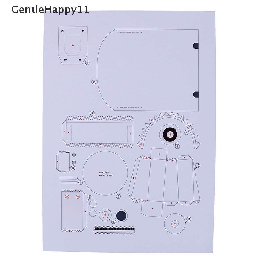 Gentlehappy 1:1model Kertas Fake Security Dummy Kamera Pengintai Security Model Puzzles id