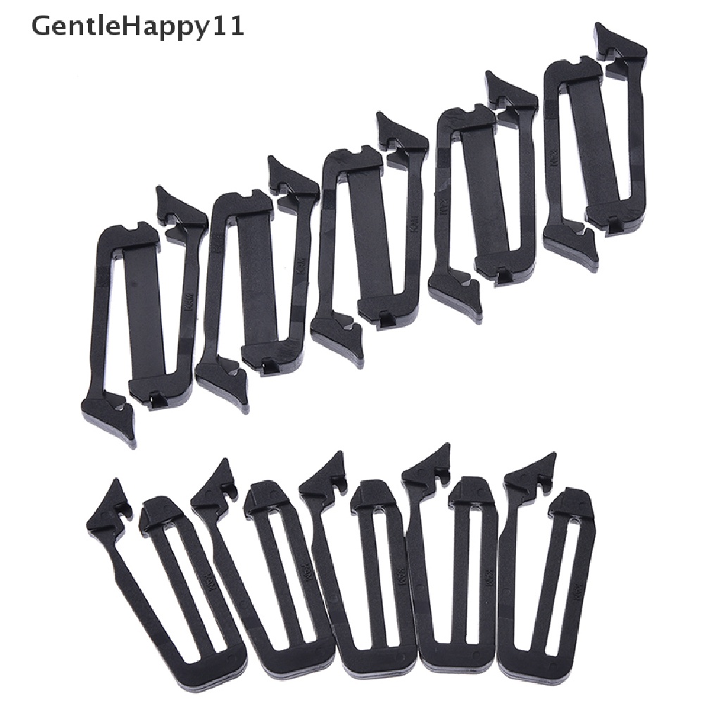 Gentlehappy 5x molle webbing buckle strap belt end clip adjust keeper Aksesoris Ransel id