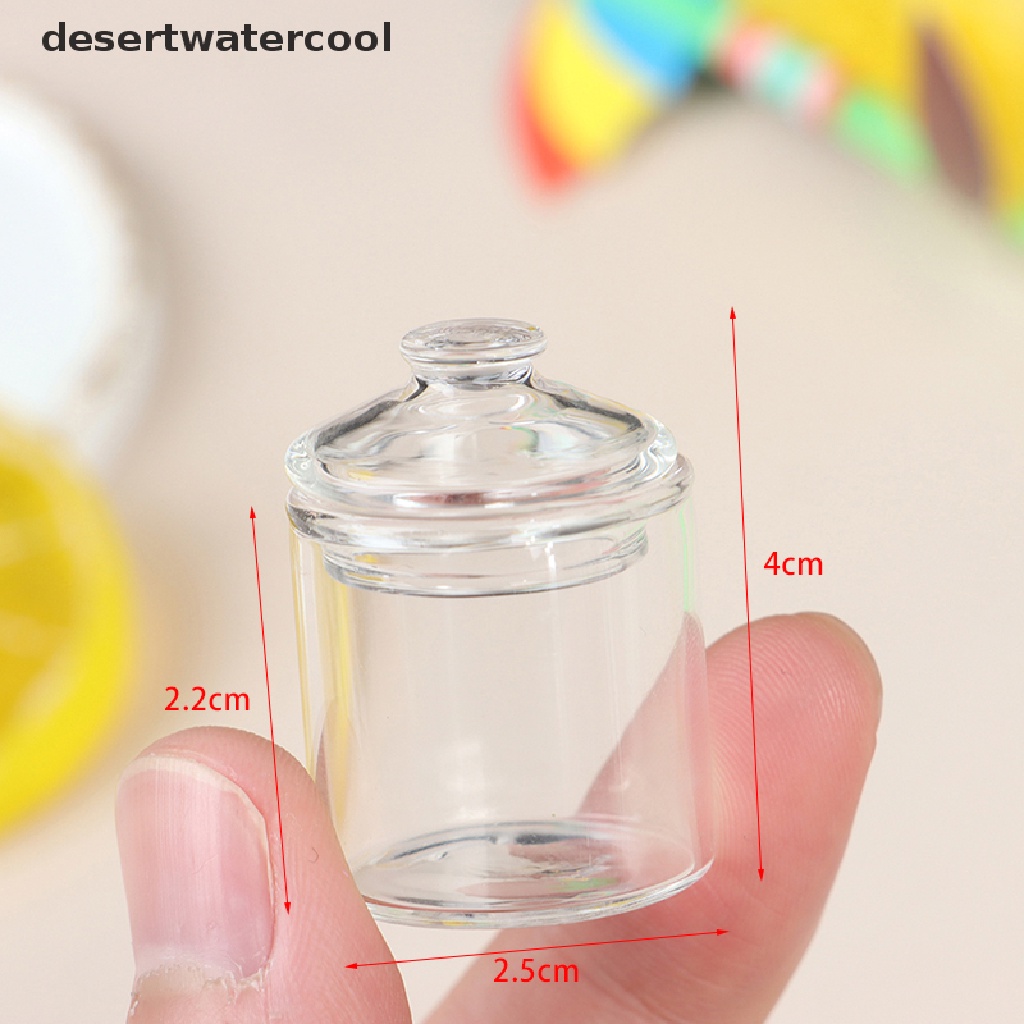 Deid Toples Permen Kaca mini Borosilikat Tinggi Bermain Aksesoris Rumah Boneka Martijn