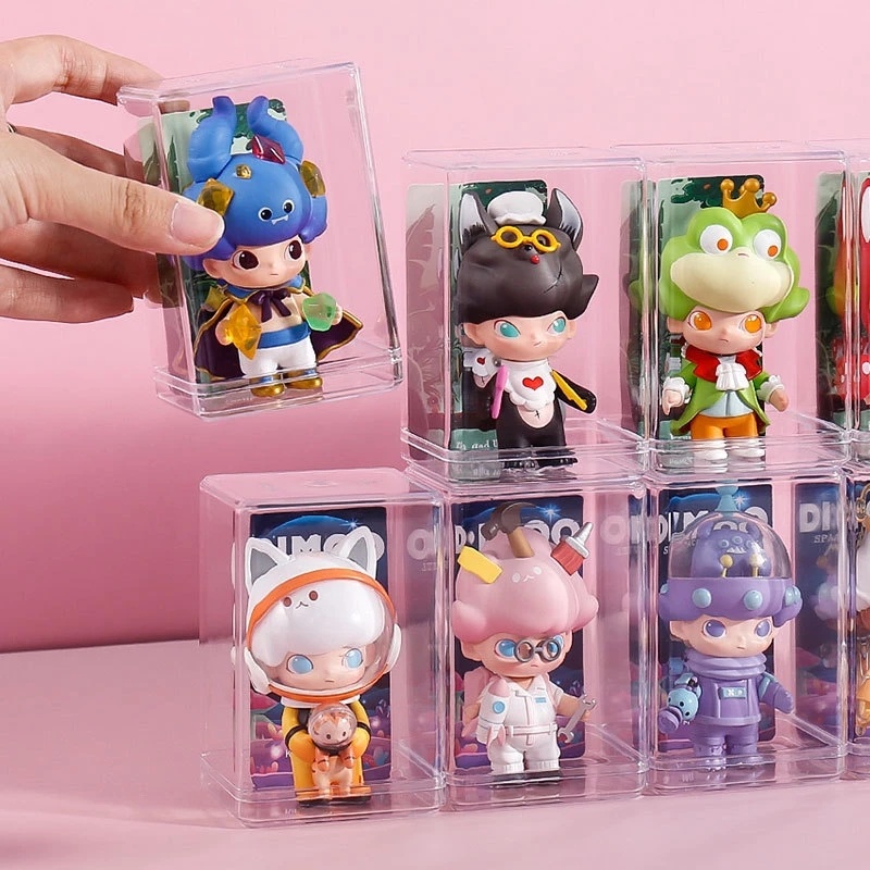 Kualitas Tinggi Kotak Penyimpanan Mainan Anime Figure Rak Tahan Debu Plastik Transparan Single Display Cabinet Boneka Organizer Hadiah Untuk Anak Teman