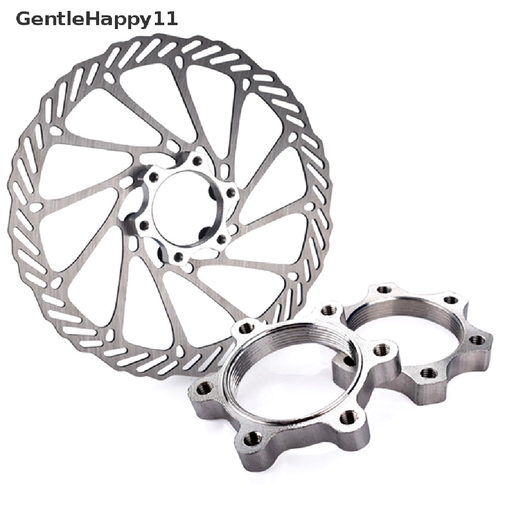 Gentlehappy 2PCS Sepeda Bike Freewheel Ulir Hub Disk Disc Brake Rotor Flange Adapter id