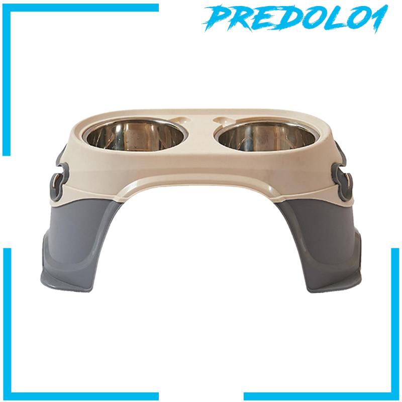 [Predolo1] Mangkok Raised Pet Bowl Stand Pet Feeder Tempat Makan Piring Anjing Non Slip