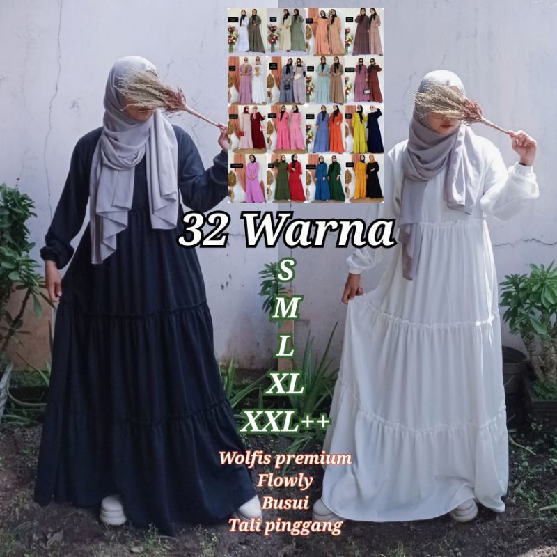 GAMIS POLOS GOMES HITAM BUSUI Friendly Kantong S M L XL XXL XXXL XXXXL/ SUSUN REMPEL 3 COD/custom si