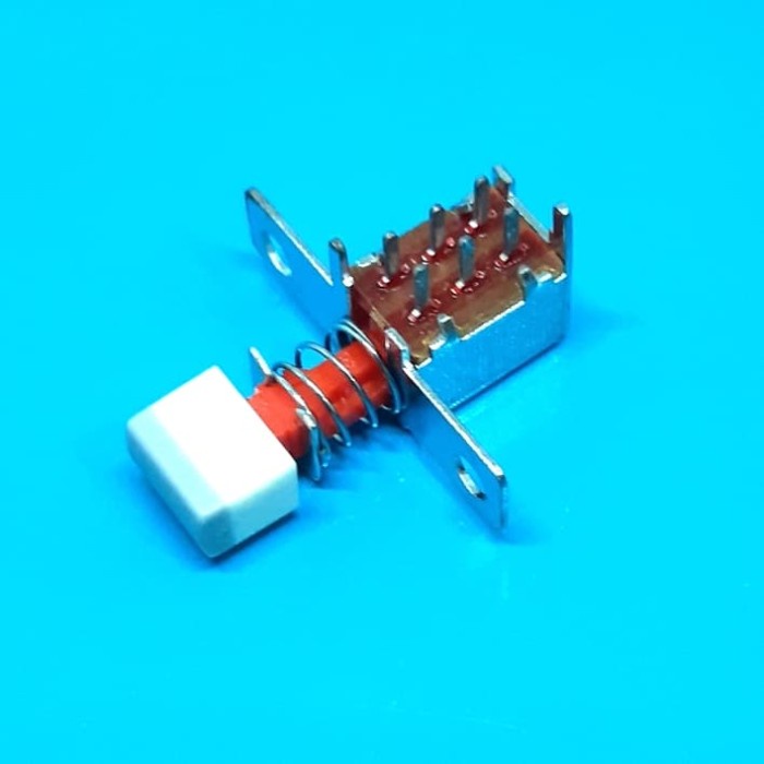 DPDT 2x3 Switch + Knob + Holder Merah. High Quality.