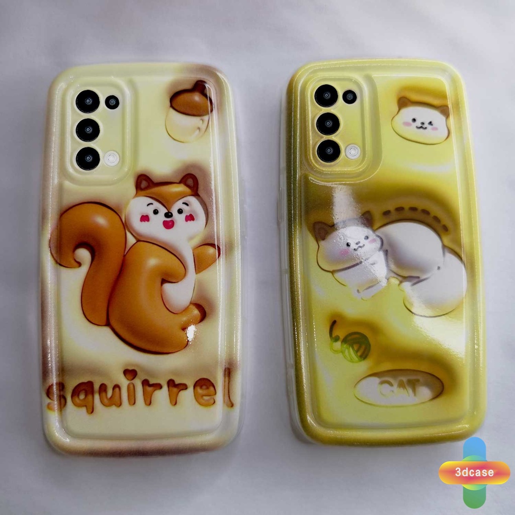 Soft Case Realme 10 5S 5 5i 9i C17 7i C11 2021 C21Y C30 C30S C33 C31 C35 C15 C21 C25 C20 C3 C12 C2 C25S C1 C25Y C2 C3i 6i C20A  Narzo 20 10 10A 20A 30A 50i 50A Prime A7 A5S A15 A16 A17 A53 A53S A57 Cartoon  Squirrel Couples Soap Case