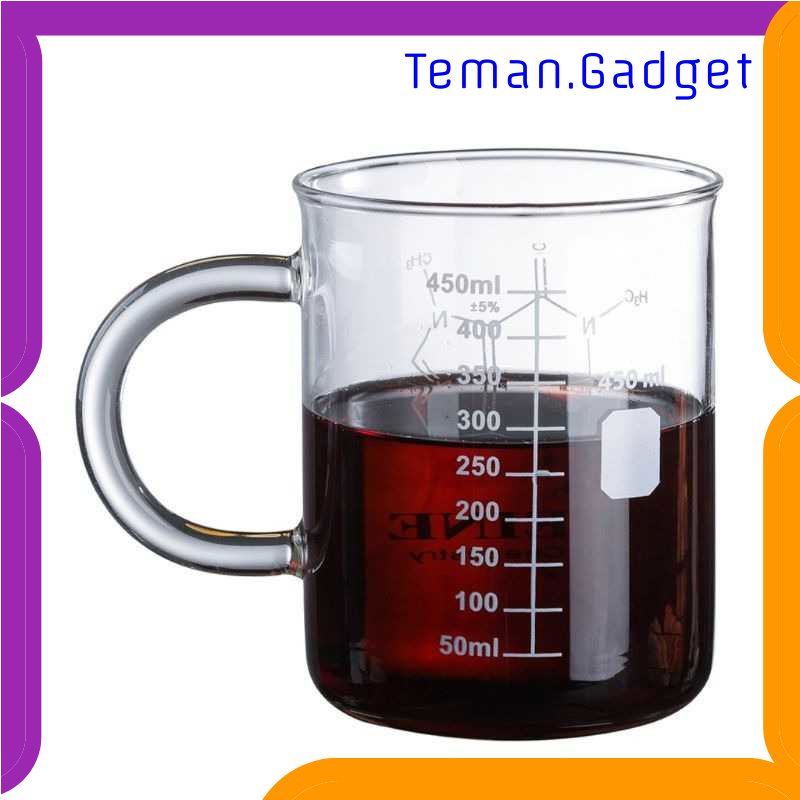 TG -  DPR SANPI Gelas Cangkir Kopi Glass Coffee Mug Measuring Cup 450 ml - K2V