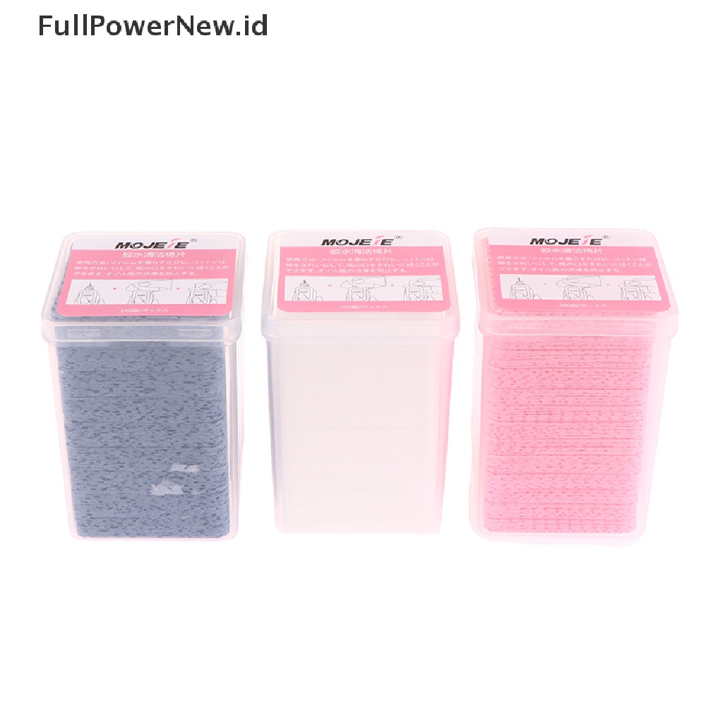 Power 200pcs Wipes Paper Cotton Eyelash Glue Remover Lap Mulut Lem Botol ID