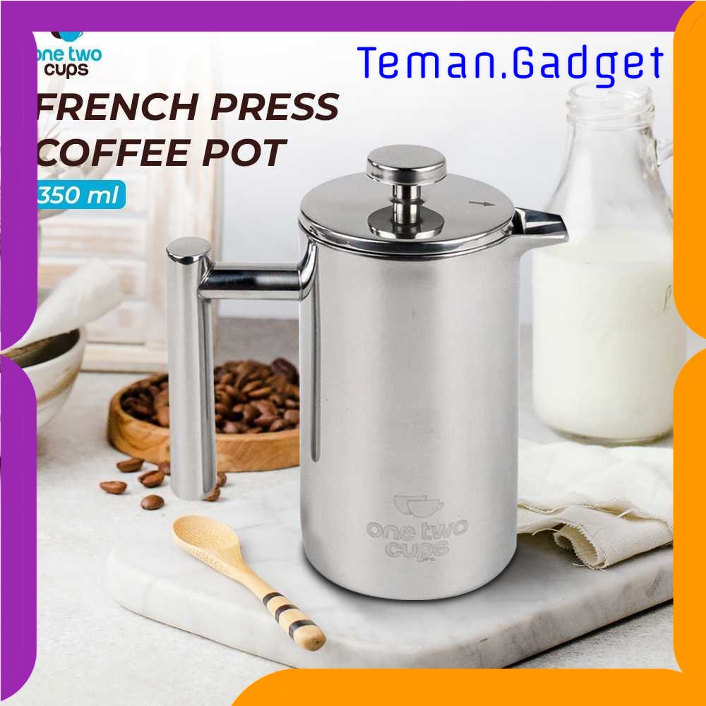 TG - DPR One Two Cups French Press Coffee Maker Pot Stainless Steel - FP1L