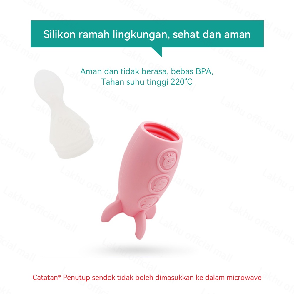 Lakhu Botol Dot Silicone Sendok Makan Bayi/ Sendok Botol Bayi Silikon Bpa Free