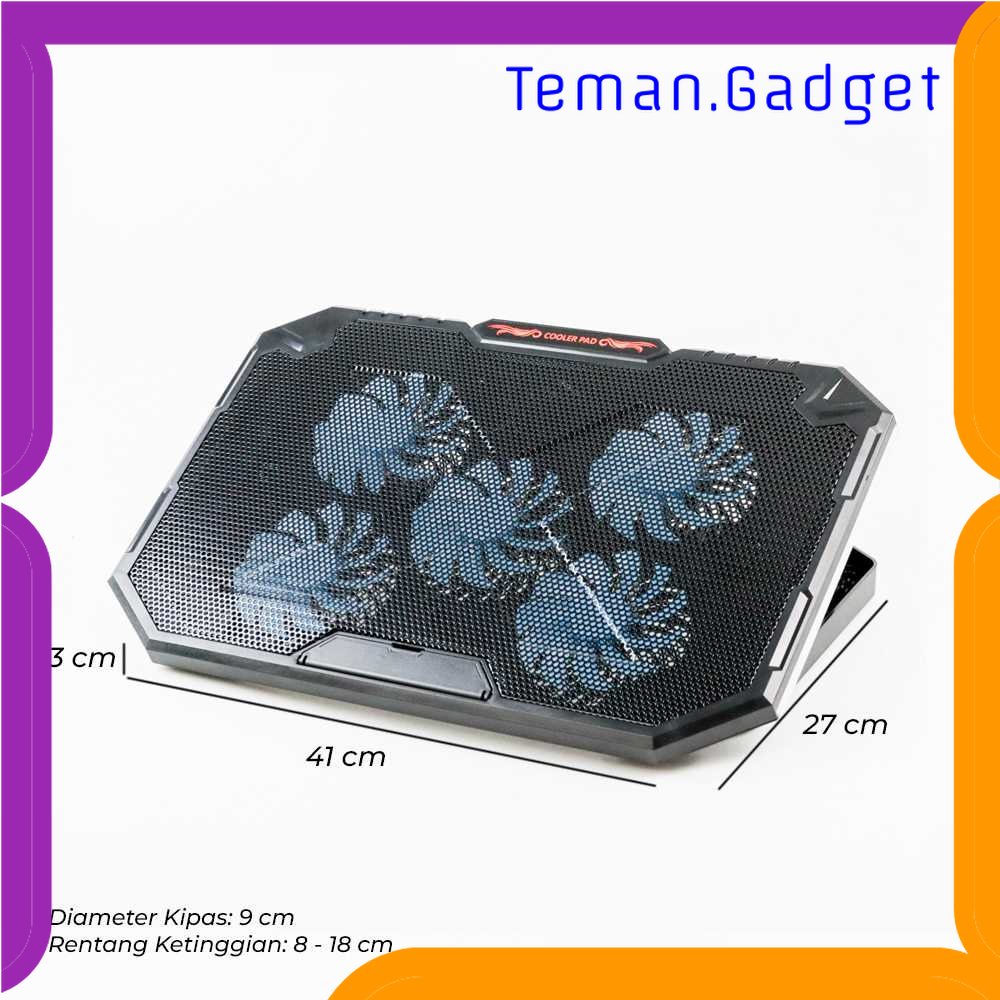 TG - KMP Deek-Robot Notebook Cooling Pad 17 Inch RGB 1400 RPM 5 Fans - YL-018