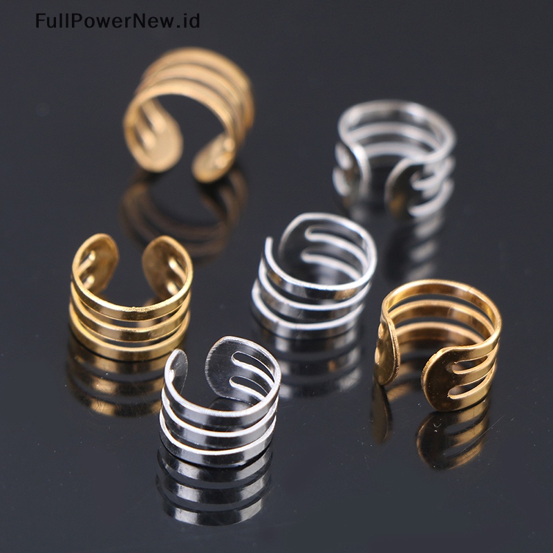 Power 50pcs Adjustable Kepang Rambut Gimbal Manik-Manik Manset Cincin Aksesoris Alat Rambut ID