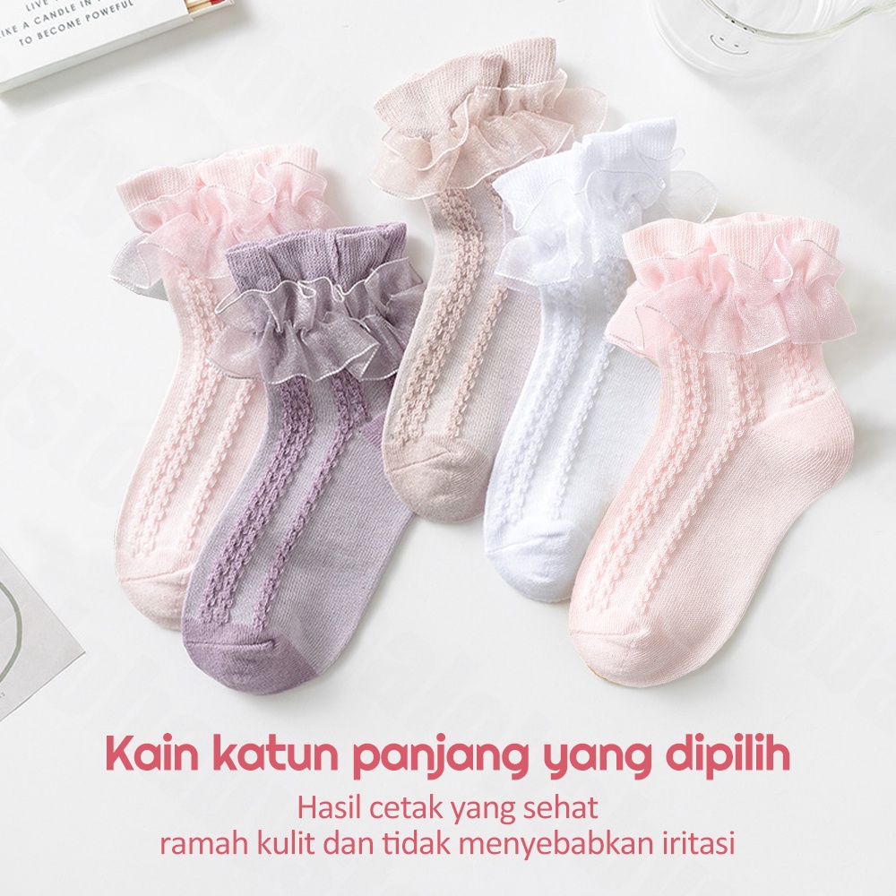 Halo Baby Kaos Kaki Renda Anak Perempuan/kaus kaki anak bayi/baby socks 4-15Tahun