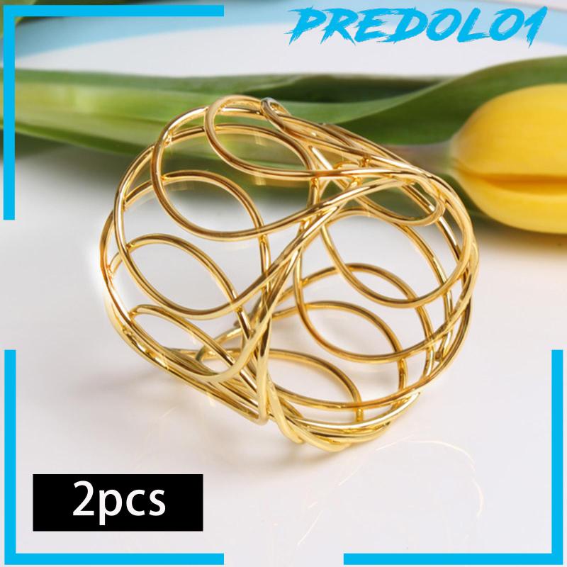 [Predolo1] 2pcs Ring Holder Serbet Jaring Bulat Gesper Untuk Pesta Serbet Kain