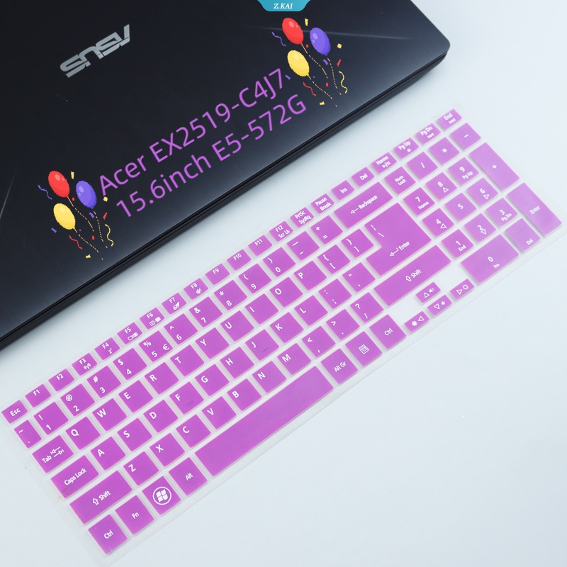 Casing Keyboard Laptop Tahan Air Silikon Soft Cover Untuk Acer EX2519-C4J7 15.6inch E5-572G Film Keyboard Kulit Pelindung [ZK]