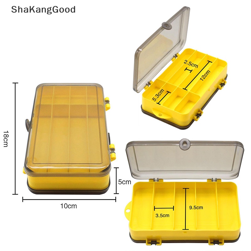 Skid Portable Anti Air Dua Sisi Fishing Tackle Box Tempat Penyimpanan Pemikat Pancing SKK