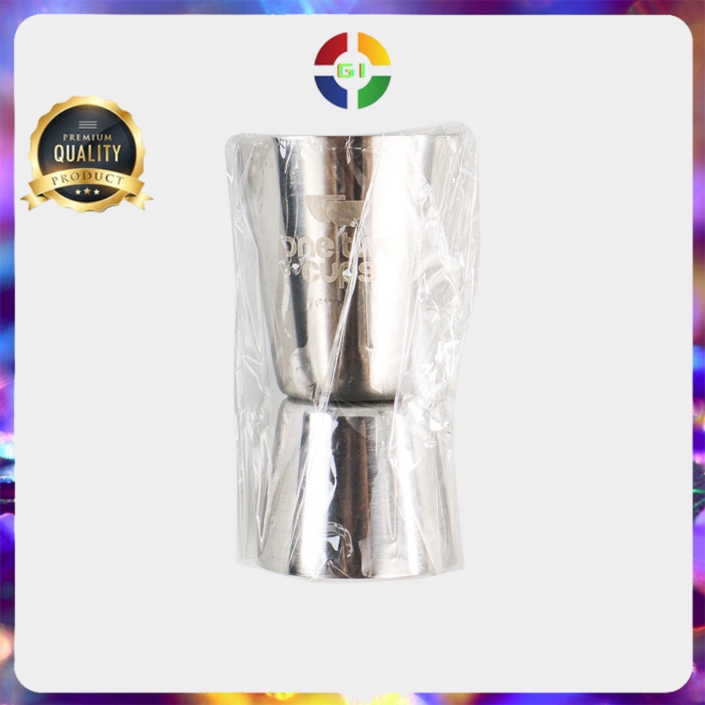 Gelas Ukur Jigger Bartender Double Shot 15 30 ml Silver