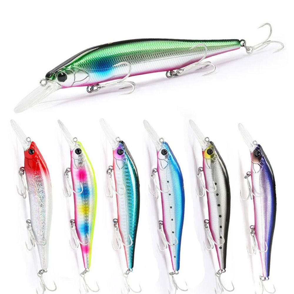 TOP Umpan Ikan Kecil Tenggelam Multicolor Crankbaits Striped bass Minnow Lures